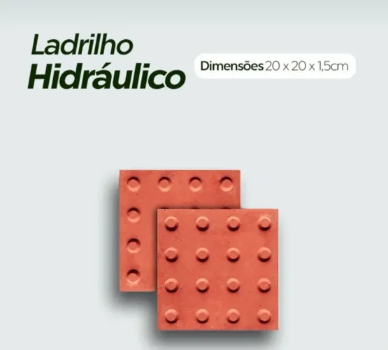 Ladrilho Hidráulico Tátil 20x20cm ( Santo Pré Moldados)