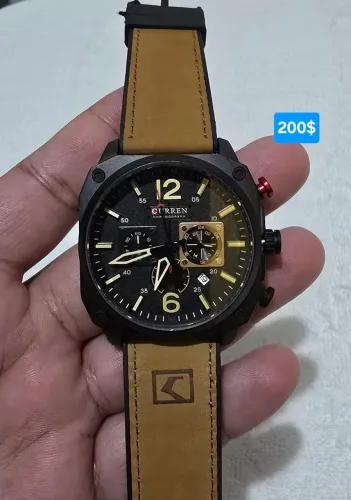 Relógio da Curren cronógrafo pulseira de couro original