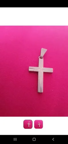 Pingente Cruz em Aço 