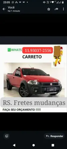 Carretos, fretes Fernandes Souza mudanças pequenas Osasco ,SP
