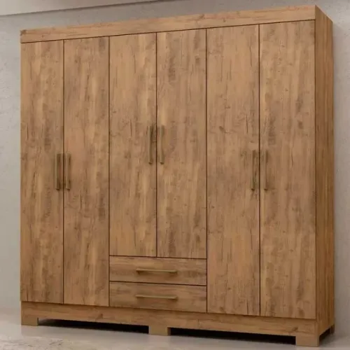 Guarda Roupa 6 Portas 2 Gavetas Novo Fazemos Entrega