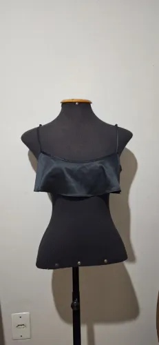 Top sobreposição skims preto