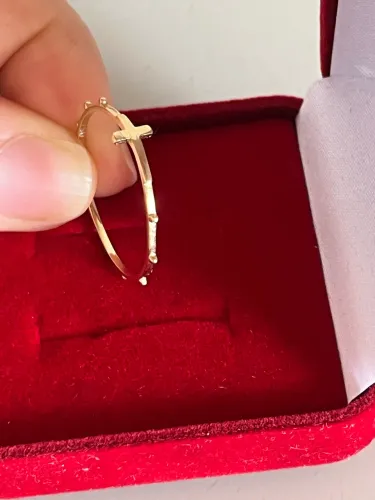 Anel terço de ouro 18k 