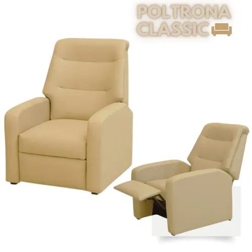 Poltrona Reclinavel MX Classic 1 Estagio Linho Bege 486 Matrix SR