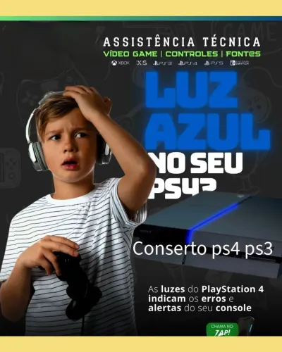 Conserto PS4 e PS3 - Luz Azul da Morte
