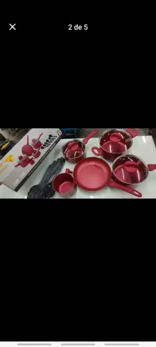 Conjunto de panelas para cozinha com revestimento antiaderentes premiun  -Novas