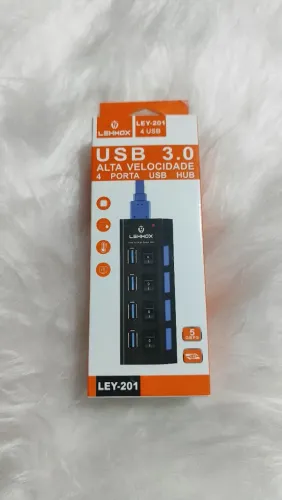 Hub USB 3.0 4 Portas Alta Velocidade Lehmox