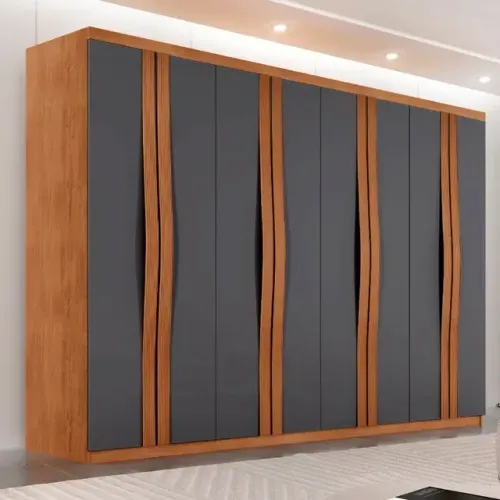 Guarda Roupa Casal Entrega Gratis 8 Portas e 4 Gavetas MDF Cor preto ou Cinamomo