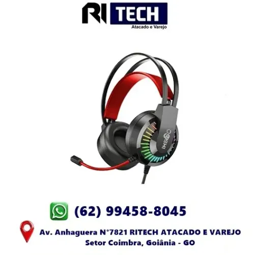 Fone Headset Gamer Imenso P2 Microfone IMS-E1008 com Fio RGB Driver 50mm Macio Ergonomico