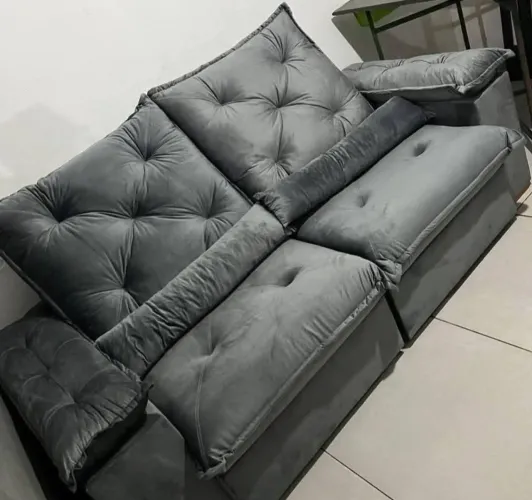 Sofá Retrátil e Reclinável Porto Madeiro 2m  - Frete grátis alguns bairros 