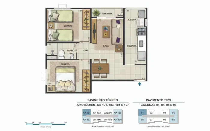 Apartamento Dez Rocha Miranda - 2 Quartos