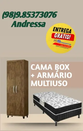 Cama Box + Armário Multiuso - Entrega Grátis!