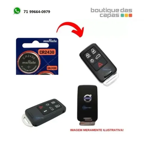 Bateria pilha Cr2430 3v SONY MURATA / 1 Pilha Volvo Xc40 Xc60 Xc90