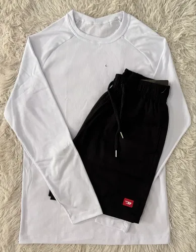 Kit G Somente G Camisa Longa e Bermuda G 