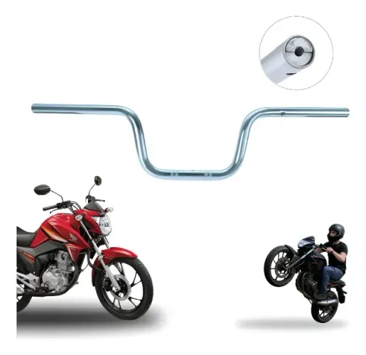 Guidão Cg 160 Titan Fan Start Mix Cargo C/ Sup. Peso Gemoto