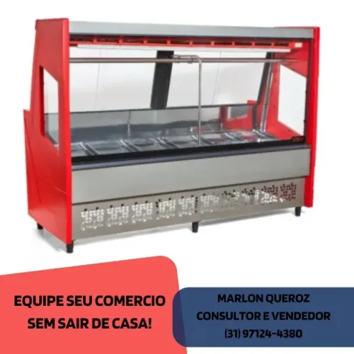 Balcão de Carne 2M Vermelho Polar 127/220v