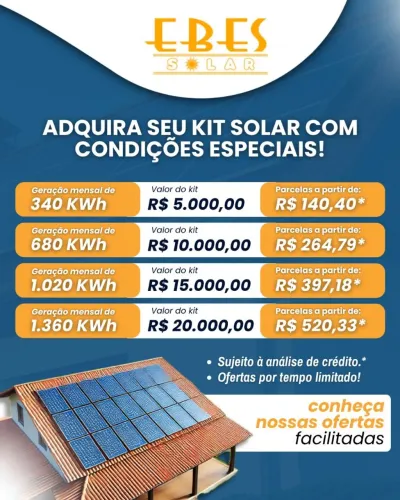 Kit Solar EBES com Condições Especiais!