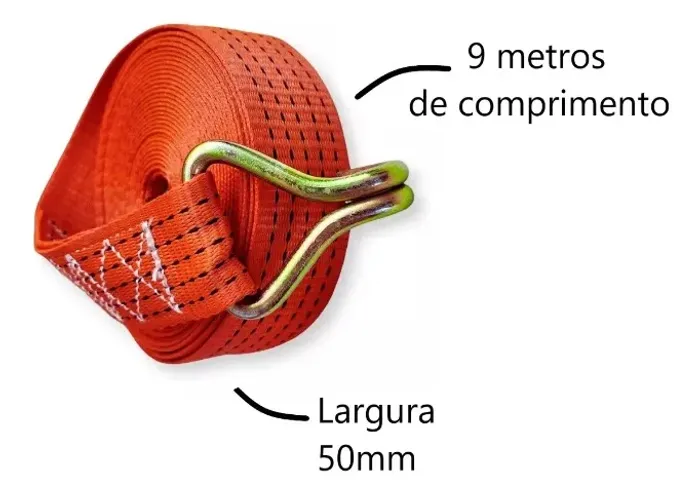 CINTA P/AMARRACAO CARGA SEM CATRACA 50MM 5TONX9MTS ROTTA