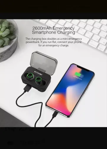 Fone Bluetooth BlitzWolf com Caixa de Carregamento de 2600mAh