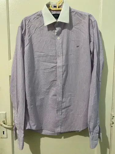 Camisa Ellus lilás Original tam2 listrada