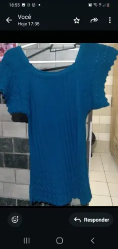 Vestido Azul com Detalhes