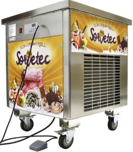 Máquina de Sorvete na Chapa - Ice Cream Roll 