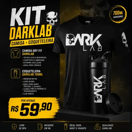 Kit Camisa Dryfit Darklab + Coqueteleira