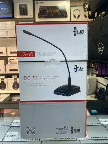 Microfone Gooseneck P/ Reuniões Dylan Dg-10 C/ Cabo 3 Metros