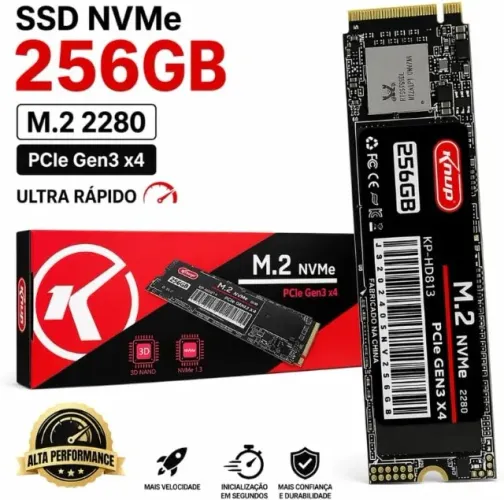 SSD M2 256GB  Novo - Upgrade rápido e eficiente! 