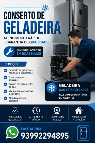 CONSERTO DE GELADEIRAS - ATENDIMENTO RÁPIDO! ?,