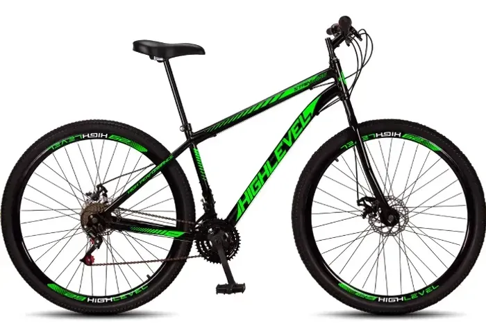 Bicicleta Aro 29 Mtb Aço Carbono Freios A Disco 21 Vel