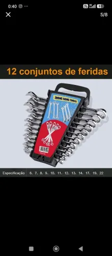 12 chaves soquetes, kit nunca foi usado
