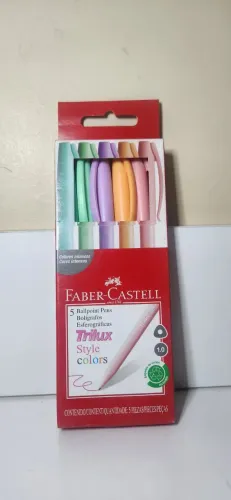 Caneta Esferográfica Trilux Style Colors Pastel 1.0mm 5 Core