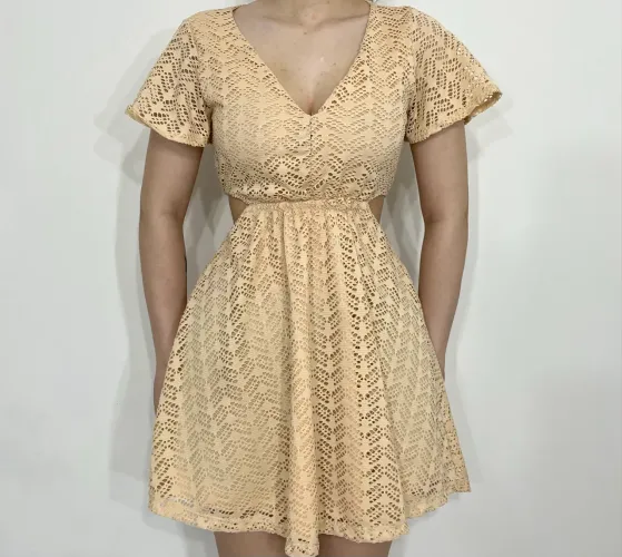 vestido beje 