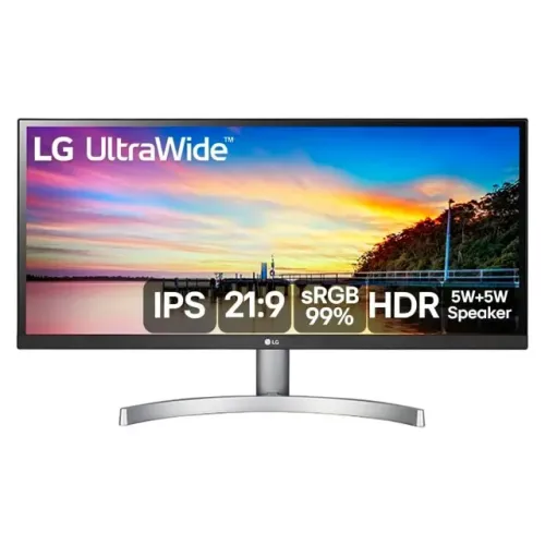 Monitor LG 29" UltraWide Full HD Inclinação 75Hz 5ms Branco 29WK600