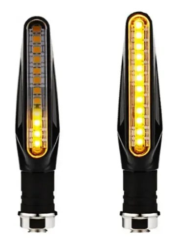 Kit 2 Pisca Para Moto Led Flexível Seta Sequencia Universal