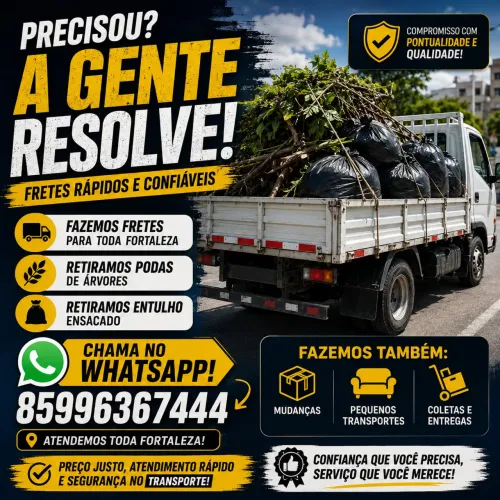 Retirada de Podas e Entulho Ensacado em Fortaleza