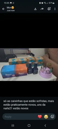 Kit Completo Alongamento de Unhas + 22 Brocas American Burrs + Géis Nails21/Bluwe