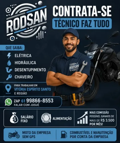 Contrata se técnico faz tudo