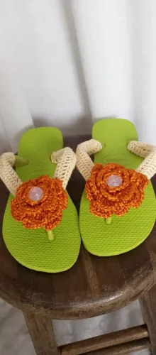 Chinelo Personalisado em Croche