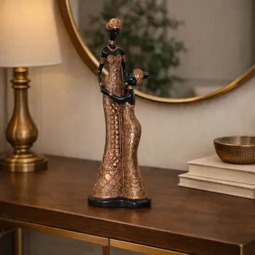Escultura Africana com Filha Rose 
