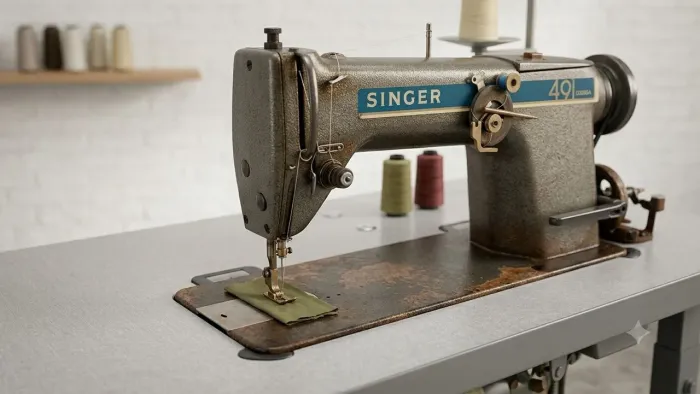 Máquina de Costura Reta Industrial Singer 491 D200GA - Completa ?