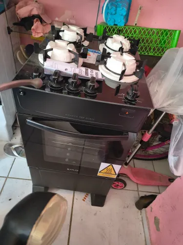 Fogão novo 4 bocas tampa vidro chama no ZAP *97
