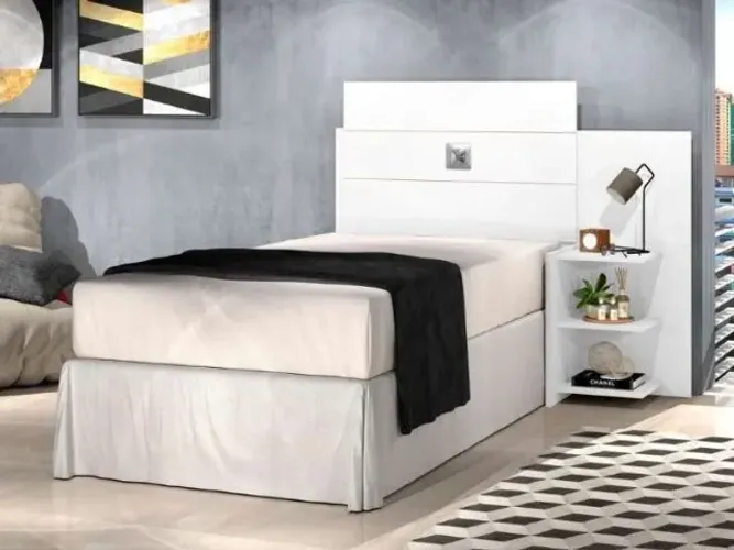 Cabeceira Painel Solteiro Acapulco Branco J.A Moveis - Entrega Rápida!