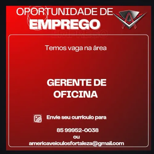 Vaga de Gerente de Oficina