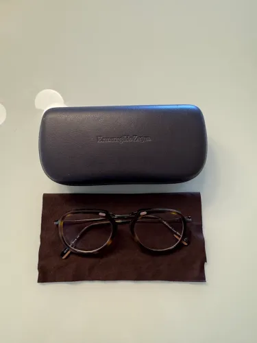 Armação de Óculos Ermenegildo Zegna Original - Tartaruga - Com Estojo