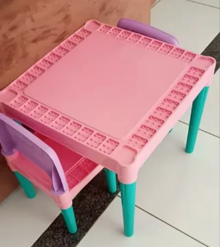 Mesa e Cadeira Educativa Tritec Para Brincadeiras Sortidas
