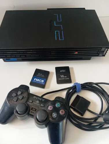 PS2 fat com jogos no HD interno 