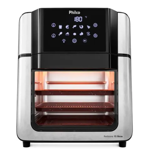 Fritadeira Elétrica Oven Philco 15L Redstone Preta - 220V