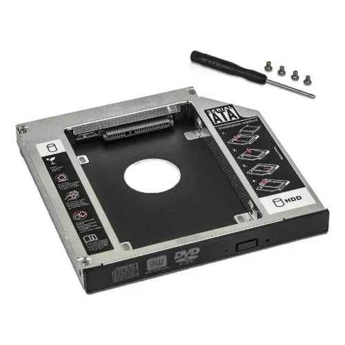 case caddy adaptador gaveta hd ssd notebook sata 12.7mm